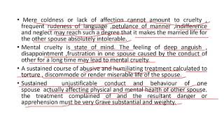 Samar ghosh vs jaya ghosh judgement on mental cruelty [upl. by Neel185]