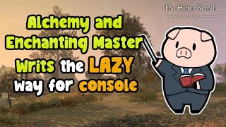 ESO Master Writs the quotLAZYquot way for CONSOLE Players SemiAFK crafting method [upl. by Gnos]