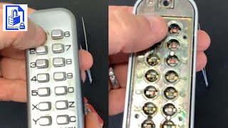 399 How to change the code on a mechanical push button digital combination door lock [upl. by Pope610]