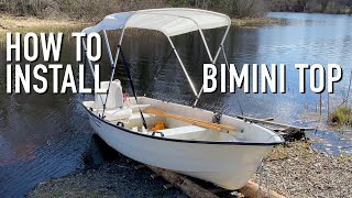 How to Install a Bimini Top on your boat [upl. by Bonita]