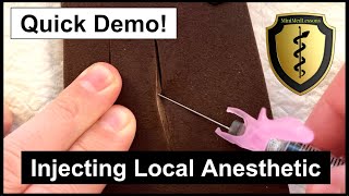 Injecting Local Anesthetic  Quick Demo in HD [upl. by Arved790]