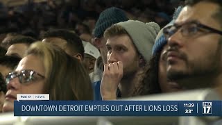 Downtown Detroit empties out after Lions loss [upl. by Micki]