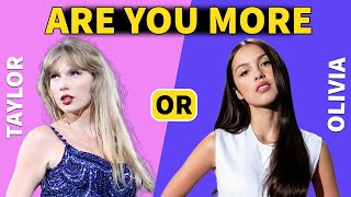 🤔Are You More Like Olivia Rodrigo or Taylor Swift🎸 AESTHETIC QUIZ [upl. by Lemaj]