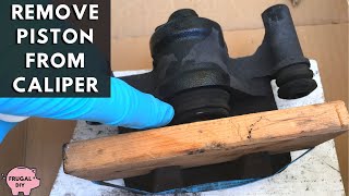 How to Remove Piston from Brake Caliper [upl. by Baynebridge]