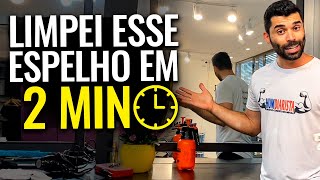 COMO LIMPAR ESPELHO DE SALÃO DE BELEZA COM APENAS 1 PRODUTO [upl. by Gyasi265]