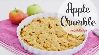 Super schneller veganer Apfelkuchen  Apple Crumble von einfachKochen [upl. by Aynatahs]