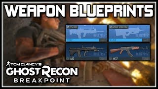 Ghost Recon Breakpoint  Weapon Blueprints amp Crafting Weapons [upl. by Saidee]