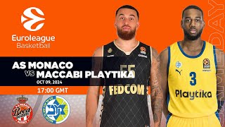 AS Monaco vs Maccabi Playtika I Euroleague Live Score Updates [upl. by Akaya552]