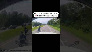 Motorcycle Pops Wheelie On Highway shorts [upl. by Thirzia]