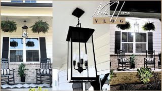 HOUSE TO HOME VLOG  Porch Light Install  Bellacor Outdoor Lighting  New Camera Toy [upl. by Nnairahs842]