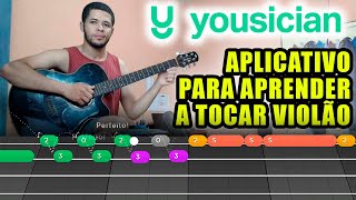 Aplicativo para aprender a Tocar ViolãoGuitarra em português Yousician [upl. by Nagiem]