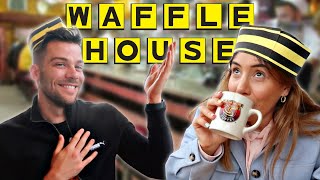 🇬🇧 Brits Try WAFFLE HOUSE for the First Time 🇺🇸 [upl. by Truitt]