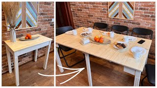 How to Make an Extendable Dining Table  Transformer Table DIY  Polkilo [upl. by Lawler376]