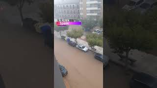 🌧️ When the heavens opened over Tamarite de Litera Huesca Spain on October 15 2024🌊 [upl. by Wiles144]