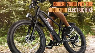 Osoeri 750W Fat Tire Electric Mountain Bike  200 Off Coupon [upl. by Kcirneh951]