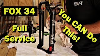 Fox 34 fork service rebuild Lower service and fork seal replacement Trail Breaker [upl. by Yahiya]