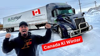 Thand Lag Gyi Truck me canada winter truck vlog [upl. by Michaele]