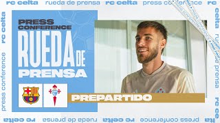 Rueda de prensa de Óscar Mingueza antes del FC Barcelona vs RC Celta [upl. by Salohcin]