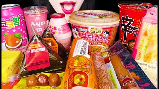 ASMR KOREAN CONVENIENCE STORE MUKBANG 한국 편의점 먹방 [upl. by Ellenhoj]