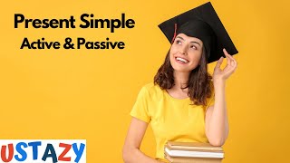 Present simple active and passive examples English grammar tenses [upl. by Nois]