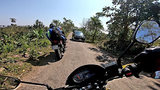 Honda CBR150 vs Yamaha Saluto 125  Hill track  Asambosti Road  DK94 [upl. by Madriene459]