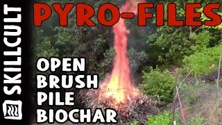 Easy Biochar Top Lit Open Burn Brush Pile Style [upl. by Anairo139]