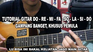 Tutorial Gitar pemula DO RE MI FA SO LA SI DO [upl. by Herzberg482]