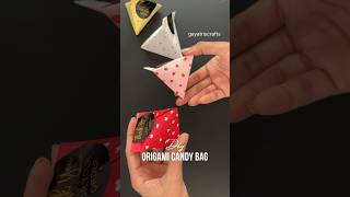 DIY Origami Paper Bags 🍬 diy art origami paperbags candybag candypackaging giftpacking [upl. by Aiykan]