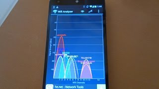 How to use Wifi Analyzer app on Android Tutorial demo by geoffmobile [upl. by Laddy]