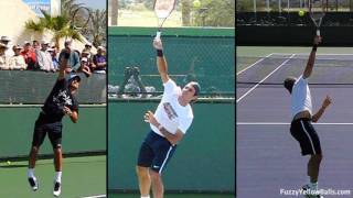 Roger Federer Serve SplitScreened [upl. by Minny487]