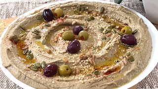 Le Meilleur Houmous Hummus aux Olives Facile et Rapide [upl. by Enaled]