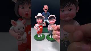 DIY Clay Bobbleheads of Kylian Mbappé amp Two Adorable Kids [upl. by Funk87]