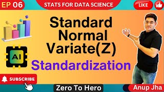 EP 6  The Ultimate Guide to Standard Normal Variate z  Standardization [upl. by Haleak]