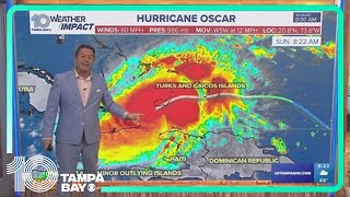 Oscar expected to reach Guantanamo or Holguin Cuba as a hurricane later today [upl. by Sarnoff26]