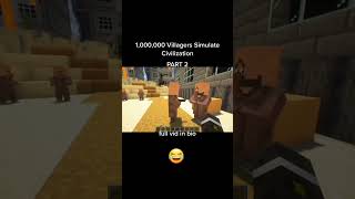 1000000 villagers minecraft 😂minecraft minecraftmemes [upl. by Adnaval781]