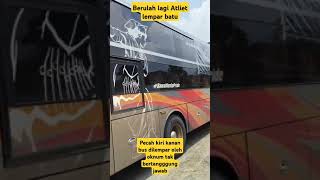 Pecah kaca bus dilempar oleh orang tak bertanggung jawab [upl. by Mariette639]