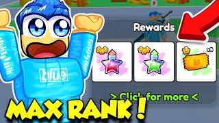 I GOT MAX RANK IN PET SIMULATOR 99 AND GOT MAX PETS EQUIPPED [upl. by Akehsyt]