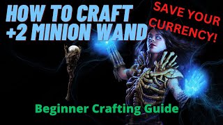 Path of Exile Crafting Guide  2 Minion Skill Gem Convoking Wand  Beginner Guide  Craft of Exile [upl. by Ellenij]