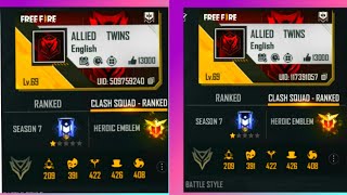 Likes 👍Twinning on TWIN idsFree Fire Twins Garena Free Fire [upl. by Letitia]