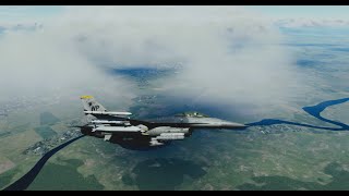 DCS  F16C Block 50 Viper  Attacking enemy airfield with coop friends [upl. by Leirbag]