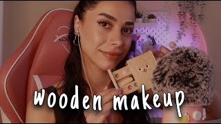 TAHTA MAKYAJ MALZEMELERİ İLE MAKYAJINI YAPALIM🧴💄✂️ TÜRKÇE ASMR WOODEN MAKEUP 💄 [upl. by Linson640]