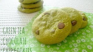 How to Make Green Tea Chocolate Chip Cookies 녹차 초코 쿠키  Snowy Winter Cafe [upl. by Nabal]