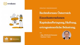 Einzelunternehmen Erklärung Steuer Haftung Kapitalaufbringung Firmenbuch Firma  Österreich [upl. by Eyoj]