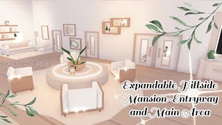 Natural Minimalist Expandable Hillside Mansion Build Entryway amp Main Area in Adopt Me 🤍🌿✨ [upl. by Bain889]