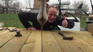 How to fix bent skeg outboard repair straighten [upl. by Ajet]