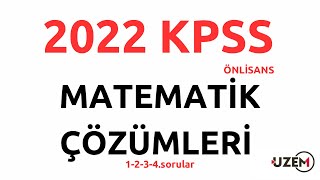 2022 KPSS Ön Lisans Matematik Çözümleri 1234 Sorular [upl. by Kcirrez]