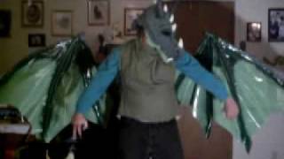 Merroug the dragon fursuitwings test [upl. by Yeldarb]