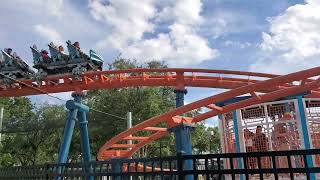 Icebreaker Launched Roller Coaster SeaWorld Orlando Florida 🇺🇸 With Music By Captain Johnny [upl. by Helbonna]