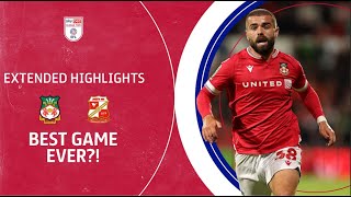 🤯 BEST GAME EVER  Wrexham v Swindon Town extended highlights [upl. by Snook178]