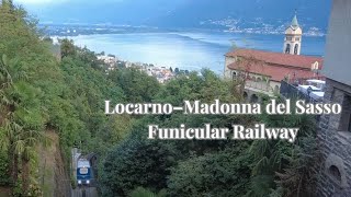 Locarno–Madonna del Sasso funicular railway in Switzerland [upl. by Ternan]